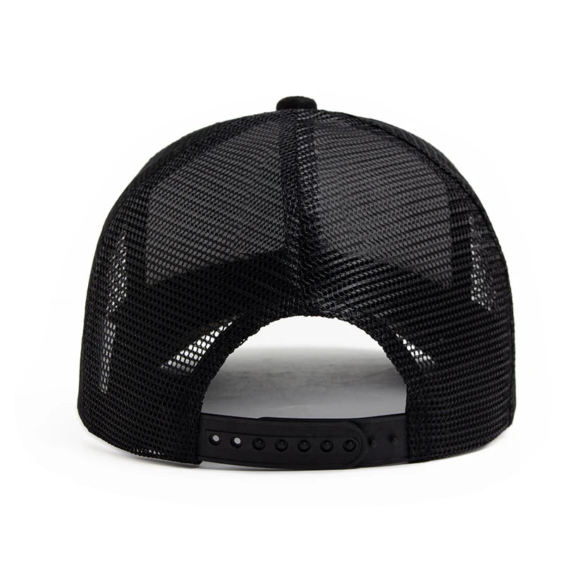 New Summer Suede Trucker Hat Men Mesh Baseball